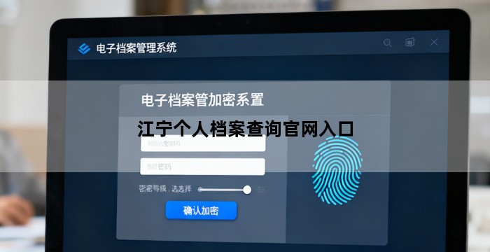 江宁个人档案查询官网入口