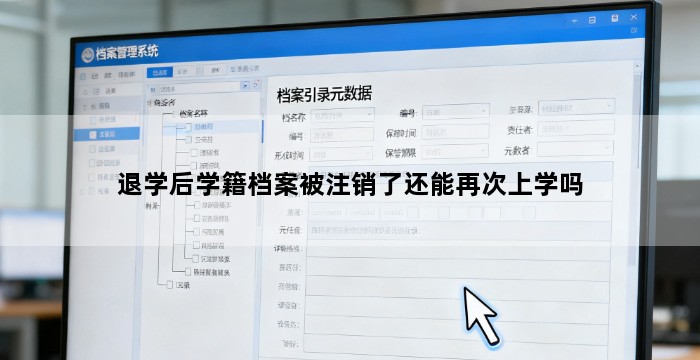 退学后学籍档案被注销了还能再次上学吗