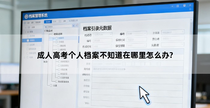 成人高考个人档案不知道在哪里怎么办?