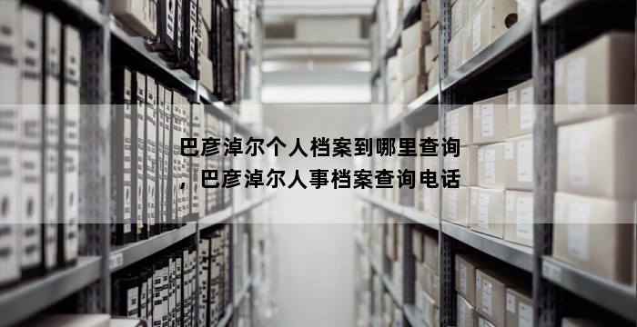 巴彦淖尔个人档案到哪里查询,巴彦淖尔人事档案查询电话