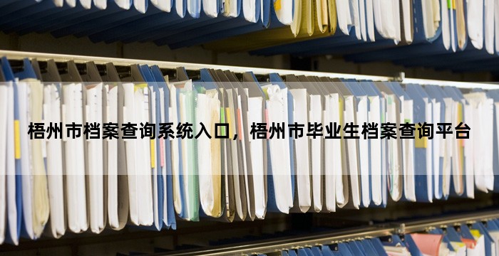 梧州市档案查询系统入口，梧州市毕业生档案查询平台