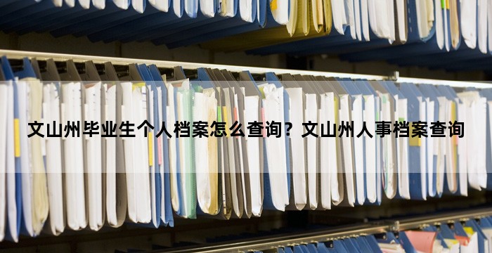 文山州毕业生个人档案怎么查询?文山州人事档案查询