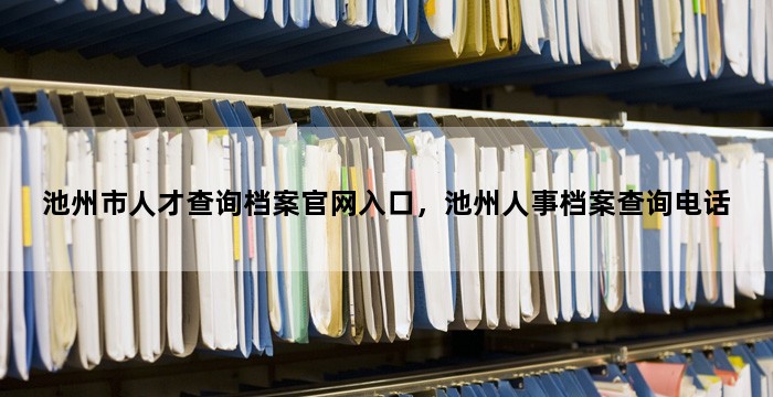 池州市人才查询档案官网入口，池州人事档案查询电话