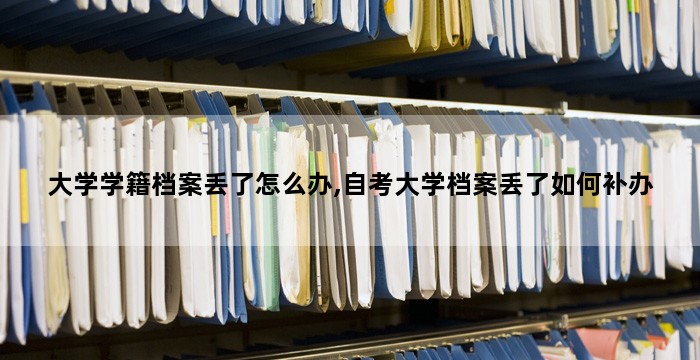 大学学籍档案丢了怎么办,自考大学档案丢了如何补办