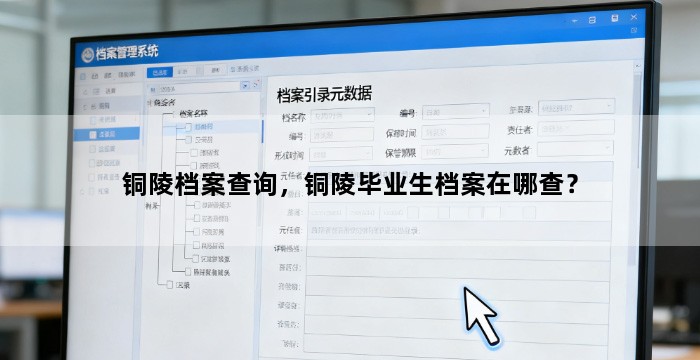 铜陵档案查询，铜陵毕业生档案在哪查？
