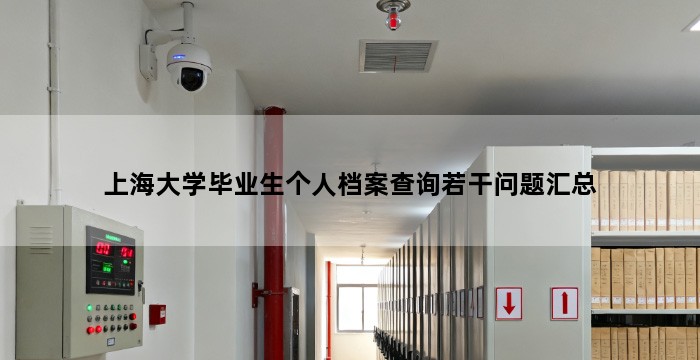 上海大学毕业生个人档案查询若干问题汇总