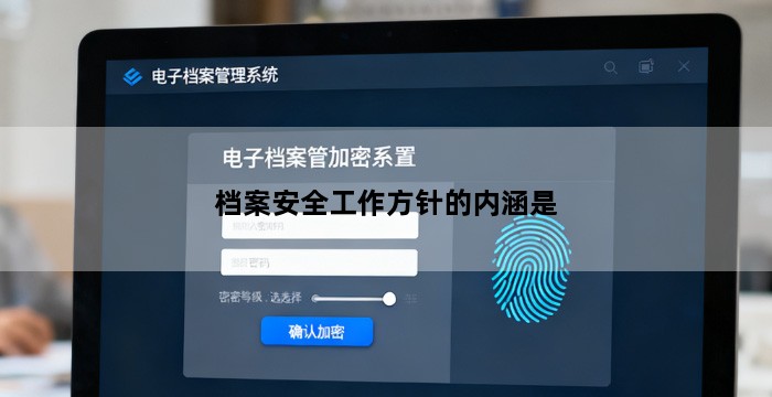 档案安全工作方针的内涵是
