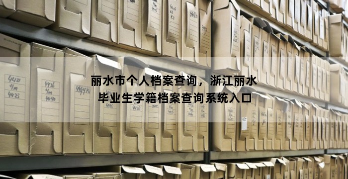 丽水市个人档案查询,浙江丽水毕业生学籍档案查询系统入口