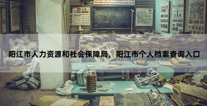 阳江市人力资源和社会保障局,阳江市个人档案查询入口