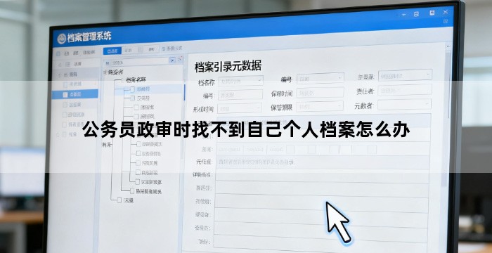 公务员政审时找不到自己个人档案怎么办