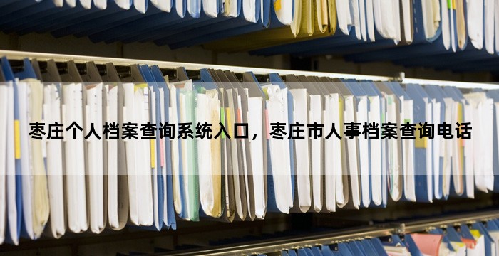 枣庄个人档案查询系统入口,枣庄市人事档案查询电话