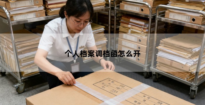 个人档案调档函怎么开