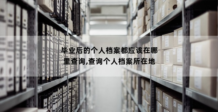 毕业后的个人档案都应该在哪里查询,查询个人档案所在地