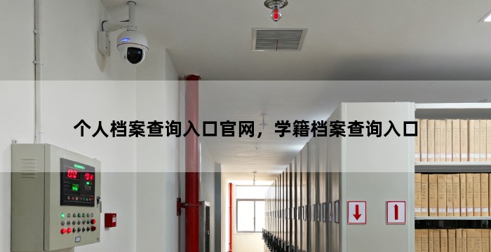 个人档案查询入口官网，学籍档案查询入口