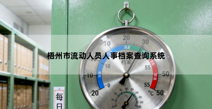 梧州市流动人员人事档案查询系统