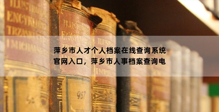 萍乡市人才个人档案在线查询系统官网入口,萍乡市人事档案查询电话