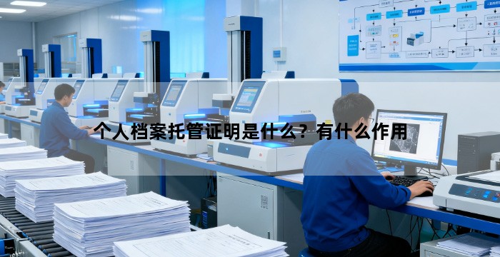 个人档案托管证明是什么？有什么作用
