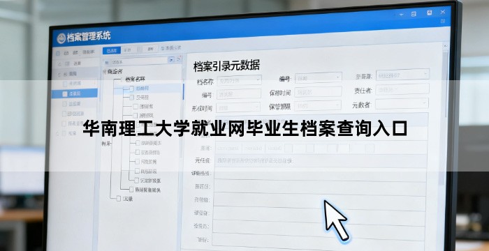 华南理工大学就业网毕业生档案查询入口