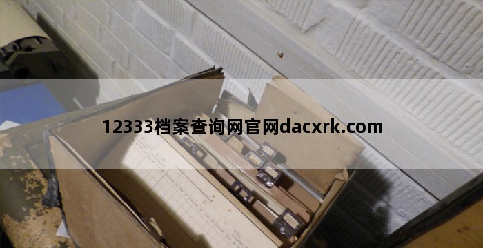 12333档案查询网官网dacxrk.com