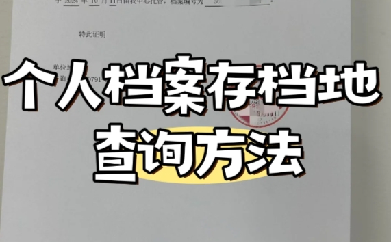 政务网档案查询在哪个入口